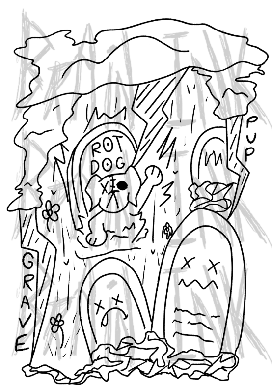 Rot Dog colouring sheet